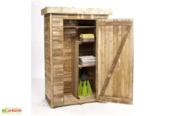 Armoire De Jardin En Bois L.131 X P.69 X H.200 Cm Ep.15 Mm - Theo 7 Armoire De Jardin En Bois L.131 X P.69 X H.200 Cm Ep.15 Mm - Theo -Promos Jardin Garage Magasin armoire forest style theo 3