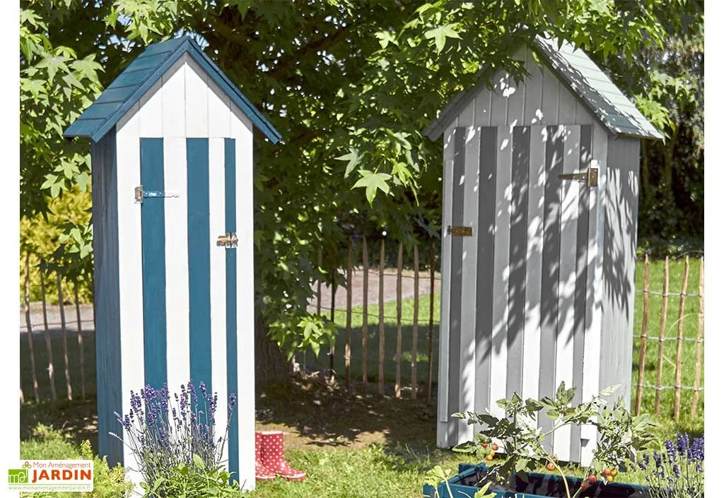 Armoire De Jardin En Bois L.93 X P.60 X H.193 Cm Ep.15 Mm - Wissant 2 Armoire De Jardin En Bois L.93 X P.60 X H.193 Cm Ep.15 Mm - Wissant – Image 2