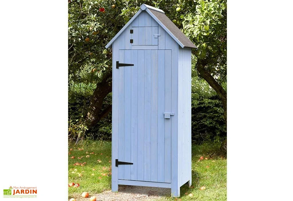 Armoire De Jardin En Bois FSC 10 Mm Bleu 179 Cm 2 Armoire De Jardin En Bois FSC 10 Mm Bleu 179 Cm – Image 2