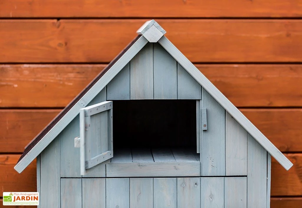 Armoire De Jardin En Bois FSC 10 Mm Bleu 179 Cm 4 Armoire De Jardin En Bois FSC 10 Mm Bleu 179 Cm – Image 4