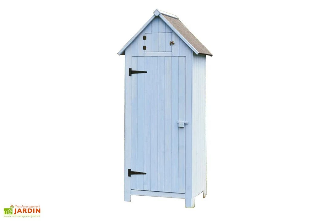 Armoire De Jardin En Bois FSC 10 Mm Bleu 179 Cm 1 Armoire De Jardin En Bois FSC 10 Mm Bleu 179 Cm
