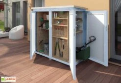 Armoire De Jardin En Bois D’épicéa 1,2 M² -Promos Jardin Garage Magasin armoire jardin bois epicea weka gris
