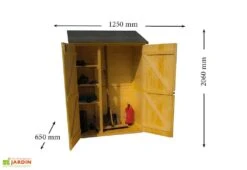 Armoire De Rangement Bois 16mm - 125 X 65 X 206 Cm 7 Armoire De Rangement Bois 16mm - 125 X 65 X 206 Cm -Promos Jardin Garage Magasin armoire rangement bois jardin abri mural 3 etageres 2