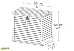 Armoire De Jardin En Résine – 850 L -Promos Jardin Garage Magasin armoire rangement exte rieur 04