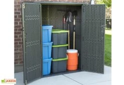 Armoire De Rangement Jardin En PVC Lifetime 1509 Litres -Promos Jardin Garage Magasin armoire rangement jardin pvc lifetime abri 1509litres 3