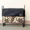 Porte-bûches En Acier Inoxydable Avec Housse En Polyester – 126 Cm