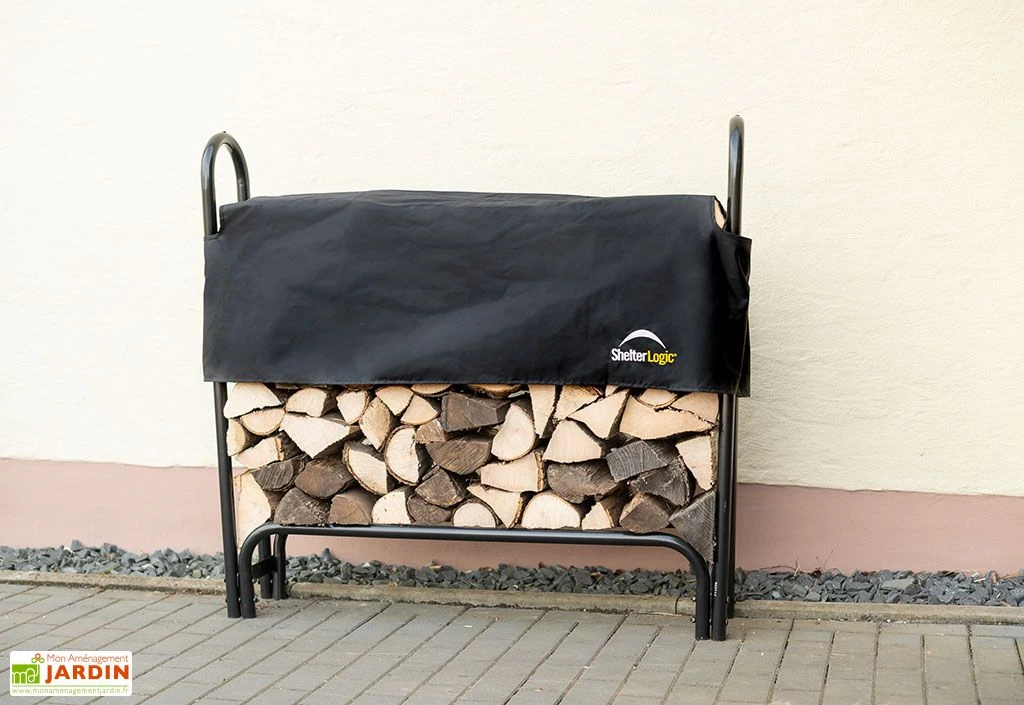 Porte-bûches En Acier Inoxydable Avec Housse En Polyester – 126 Cm 1 Porte-bûches En Acier Inoxydable Avec Housse En Polyester – 126 Cm