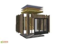 Chalet En Bois Habitable 15 M² - Bungalow Design Studio 395 X 375 Cm 8 Chalet En Bois Habitable 15 M² - Bungalow Design Studio 395 X 375 Cm -Promos Jardin Garage Magasin bungalow design studio1 6