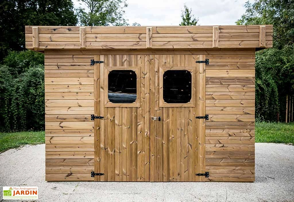 Abri De Jardin En Bois D’épicéa Traité Toit Bac Acier Thizy – 9 M² 2 Abri De Jardin En Bois D’épicéa Traité Toit Bac Acier Thizy – 9 M² – Image 2