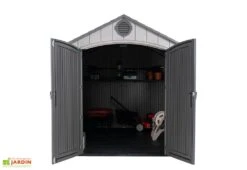 Lifetime Abri De Jardin En Résine Effet Bois – 7,11 M² -Promos Jardin Garage Magasin cabane jardin pehd lifetime