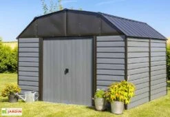 Abri De Jardin En Acier Galvanisé Gris Anthracite 8 M²