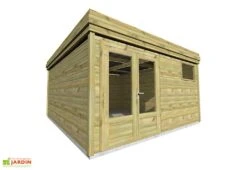 Abri De Jardin En Bois De Pin Traité Et Toiture Bac Acier – 17,64 M²