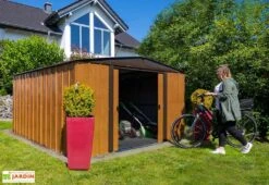 Abri De Jardin En Acier Galvanisé Imitation Bois Woodlake – 11,5 M² 8 Abri De Jardin En Acier Galvanisé Imitation Bois Woodlake – 11,5 M² -Promos Jardin Garage Magasin cabanon jardin metal effet bois woodlake