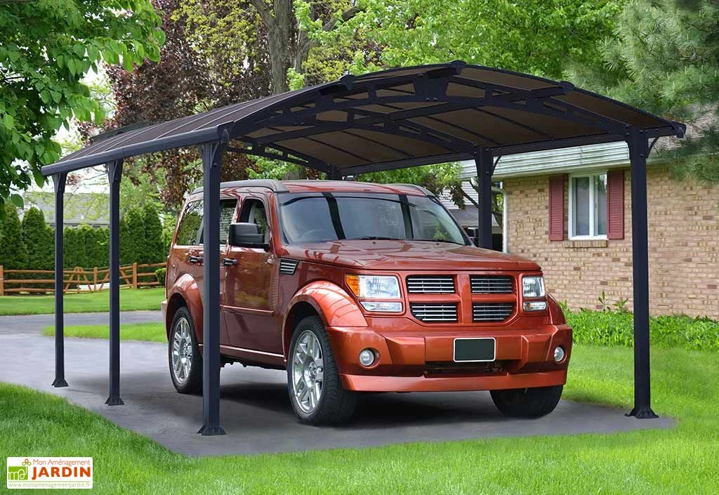 Carport En Aluminium Arcadia 5,07 X 3,59 M - Gris 1 Carport En Aluminium Arcadia 5,07 X 3,59 M - Gris