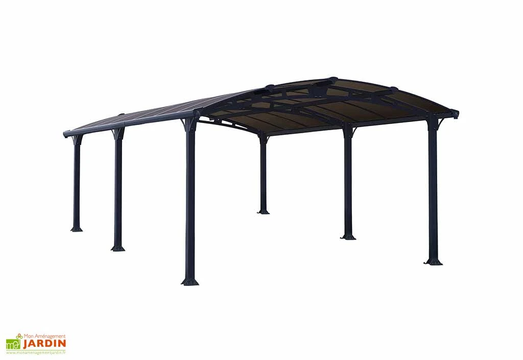 Carport En Aluminium Arcadia 5,07 X 3,59 M - Gris 2 Carport En Aluminium Arcadia 5,07 X 3,59 M - Gris – Image 2