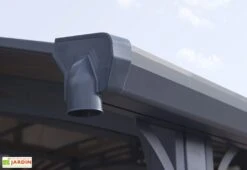 Carport Arcadia 10,7 X 3,59 M Gris | Palram - Canopia -Promos Jardin Garage Magasin carport aluminium polycarbonate arcadia 10600 38 m 2