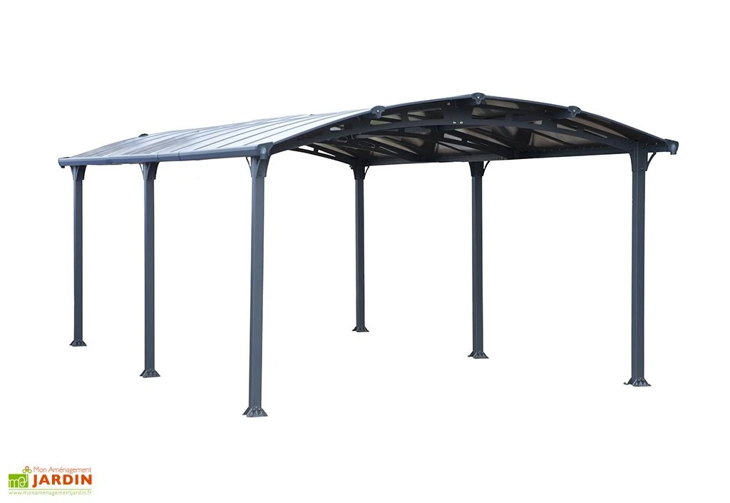 Carport Arcadia 6,49 X 3,59 M Gris | Palram - Canopia 2 Carport Arcadia 6,49 X 3,59 M Gris | Palram - Canopia – Image 2