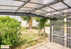 Carport En Aluminium Et Polycarbonate + 3 Brise-Vues Libeccio 16 M² -Promos Jardin Garage Magasin carport aluminium polycarbonate brise vues libeccio 1