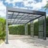 Carport En Aluminium Et Polycarbonate + 3 Brise-Vues Libeccio 16 M²