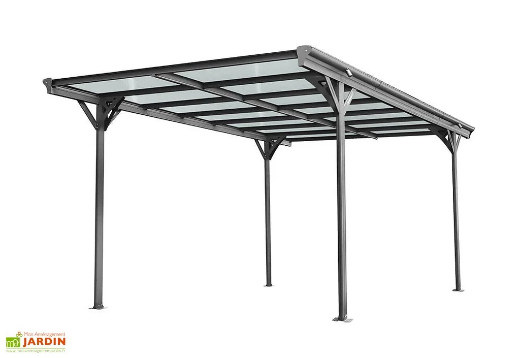 Carport Autoportant En Aluminium Et Polycarbonate 15 M² – Lola 3 Carport Autoportant En Aluminium Et Polycarbonate 15 M² – Lola – Image 3