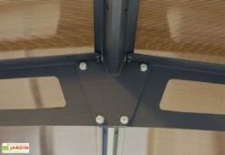 Carport Arcadia 4,35 X 3,59 M Gris | Palram - Canopia -Promos Jardin Garage Magasin carport aluminium polycarbonate palram arcadia toiture 2