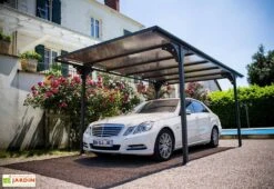 Carport En Aluminium Toit Plat (294x500cm) 9 Carport En Aluminium Toit Plat (294x500cm) -Promos Jardin Garage Magasin carport aluminium polycarbonate toit plat 294x500cm 1