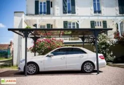Carport En Aluminium Toit Plat (294x500cm) 10 Carport En Aluminium Toit Plat (294x500cm) -Promos Jardin Garage Magasin carport aluminium polycarbonate toit plat 294x500cm 3