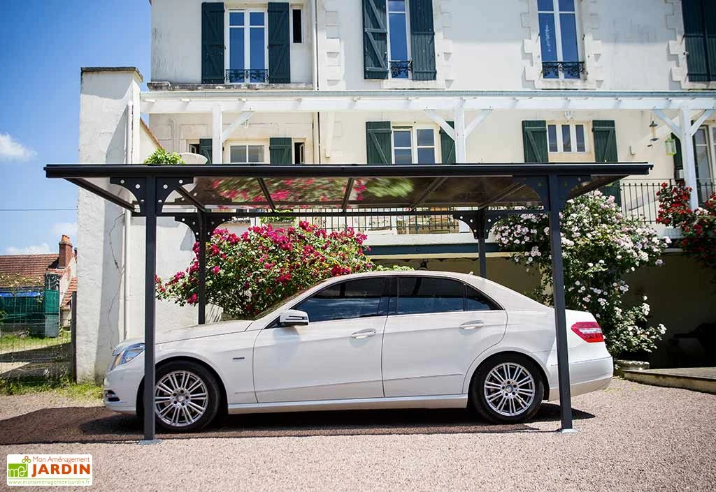 Carport En Aluminium Toit Plat (294x500cm) 5 Carport En Aluminium Toit Plat (294x500cm) – Image 5