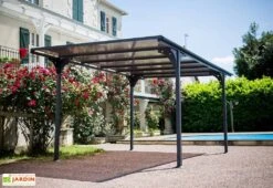 Carport En Aluminium Toit Plat (294x500cm) 8 Carport En Aluminium Toit Plat (294x500cm) -Promos Jardin Garage Magasin carport aluminium toit plat