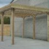Solid Carport En Bois Autoclave Pour Camping Car (506x506cm)