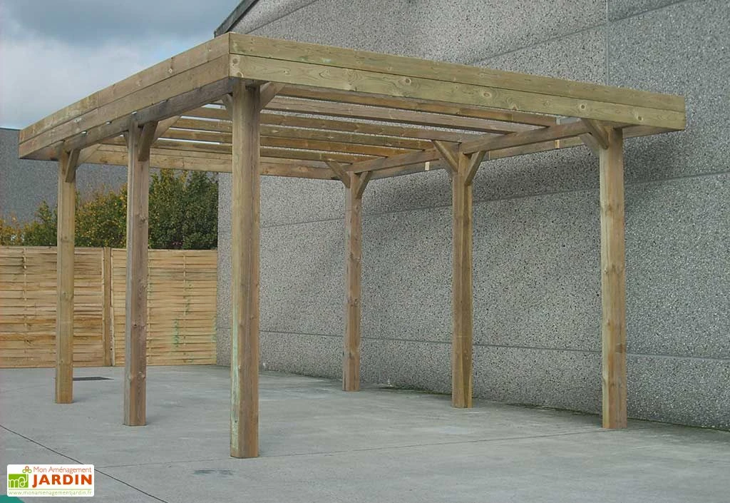 Solid Carport En Bois Autoclave Pour Camping Car (506x506cm) 1 Solid Carport En Bois Autoclave Pour Camping Car (506x506cm)