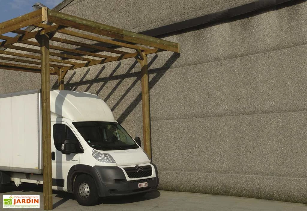 Solid Carport En Bois Autoclave Pour Camping Car (506x306cm) 1 Solid Carport En Bois Autoclave Pour Camping Car (506x306cm)