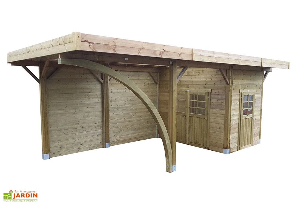 Solid Carport Bois Autoclave Modulable 4 X 5 M 4 Solid Carport Bois Autoclave Modulable 4 X 5 M – Image 4
