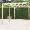 Carport Sans Couverture En Bois Traité Autoclave 15 M²