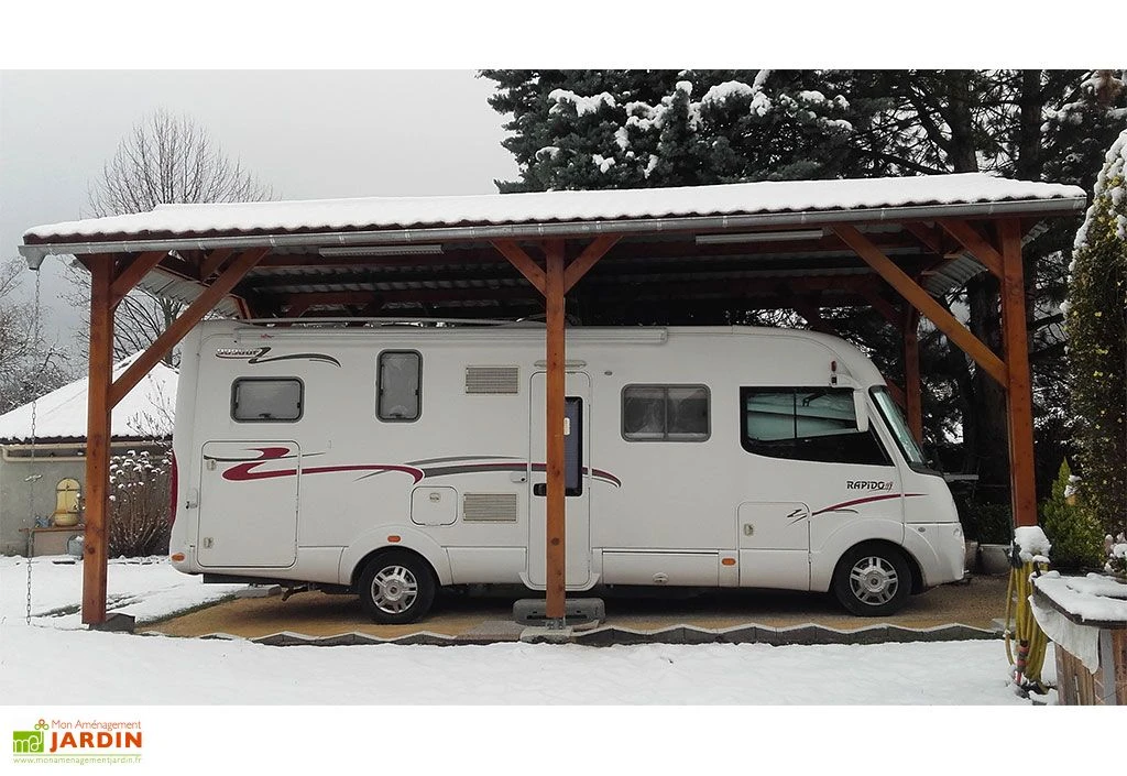 Carport Camping-car Bois Douglas 23 à 41 M² H. 3,20 M – Azur 6 Poteaux 3 Carport Camping-car Bois Douglas 23 à 41 M² H. 3,20 M – Azur 6 Poteaux – Image 3