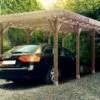 Solid Carport Bois Modulable 3x5 M