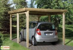 Carport Bois Optima 1 Voiture (Plusieurs Tailles)