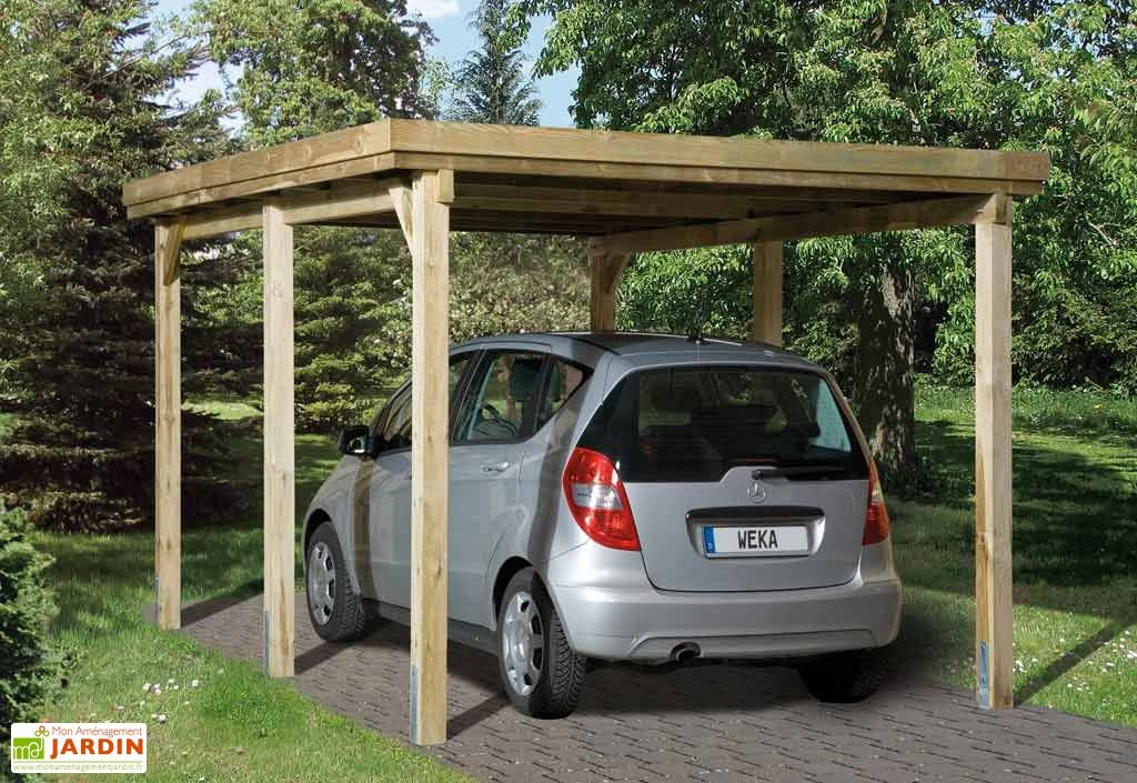Carport Bois Optima 1 Voiture (Plusieurs Tailles) 1 Carport Bois Optima 1 Voiture (Plusieurs Tailles)