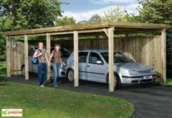 Carport Bois Optima 1 Voiture (Plusieurs Tailles) 10 Carport Bois Optima 1 Voiture (Plusieurs Tailles) -Promos Jardin Garage Magasin carport bois optima 3