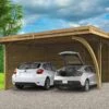 Solid Carport En Bois Traité Autoclave (5x6m)