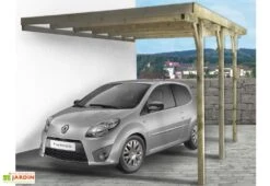 Carport En Bois Adossé Henri 14,9 M²