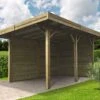 Solid Carport En Bois Traité Autoclave (4x5m)