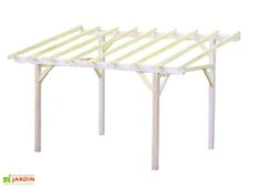 Carport Bois Toit 1 Pente (Sans Couverture) – 5 X 3 M
