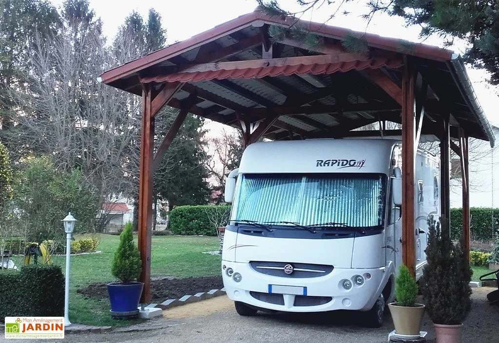 Carport Camping-car Bois Douglas 23 à 41 M² H. 3,20 M – Azur 6 Poteaux 4 Carport Camping-car Bois Douglas 23 à 41 M² H. 3,20 M – Azur 6 Poteaux – Image 4