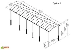 Carport Camping-car Alpine 12,9 X 3,59 M Gris | Palram - Canopia 9 Carport Camping-car Alpine 12,9 X 3,59 M Gris | Palram - Canopia -Promos Jardin Garage Magasin carport camping car alpine 1290cm palram canopia 1