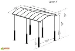 Carport Camping-car Alpine 5,07 X 3,52 M Gris | Palram - Canopia -Promos Jardin Garage Magasin carport camping car alpine 507cm palram canopia 1