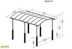 Carport Camping-car Alpine 5,07 X 3,52 M Gris | Palram - Canopia -Promos Jardin Garage Magasin carport camping car alpine 507cm palram canopia