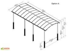 Carport Camping-car Alpine 8,63 X 3,52 M Gris | Palram - Canopia 9 Carport Camping-car Alpine 8,63 X 3,52 M Gris | Palram - Canopia -Promos Jardin Garage Magasin carport camping car alpine 863cm palram canopia 4