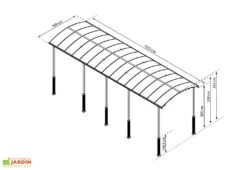 Carport Camping-Car Aluminium/Polycarbonate Alpine 10600 38 M² -Promos Jardin Garage Magasin carport camping car aluminium polycarbonate arcadia alpine 10600 38 m 3