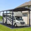 Carport Camping-car Alpine 8,63 X 3,52 M Gris | Palram - Canopia